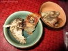 Pig brain and eyes from cousin Victor's lechon birthday party