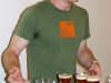 Jeremy Raub from the Eagle Rock Brewery gives out free beer