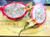 The halved dragon fruit