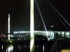 The Bob Kerrey Pedestrian Bridge by night