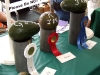 The three largest avocados with the variety on the card