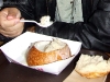 Clam chowder in a bread bowl at Boudin in San Francisco