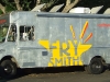 The gleaming metal Frysmith truck