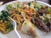 A full plate of food at fresheast