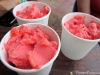 Tangy strawberry sorbet