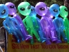 Aliens gather to watch the garlic-themed festivities