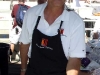 Bill Smokin Willie Kelley offers a pulled pork slider