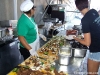 Preparing the cemitas for Pal Cabron backstage