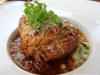 Slow-cooked osso buco lamb shank with acini de pepe