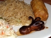 A baby octopus on the plate at a Chinese restaurant in Boston