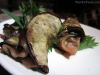 Serrano ham and mozzarella rolled in eggplant