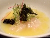 Fluke with citrus, nori and fresh shoots