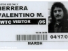 My access pass to the 95th floor of Tower 1 on April 17, 2001