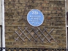 A fake National Trust plaque stating Sherlock Holmes lived here