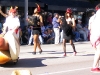 A motorized hot dog leads the Barbeque and Hibachi Drill Team