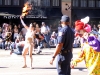 Security is there for the deadly combination of fire and clowns
