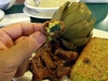 Moist and tasty inside, perhaps a little overdone outside