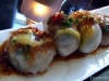 Spicy bite-sized crab, shrimp and pork dumplings