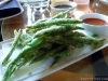 Slightly salty green bean tempura