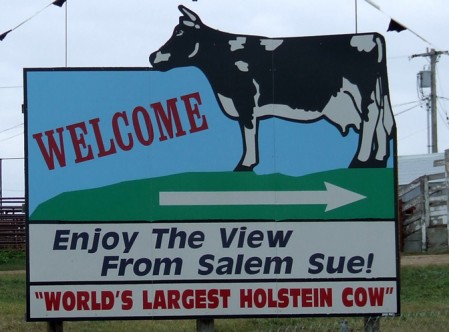 Trust me, you don't need the sign to find Salem Sue