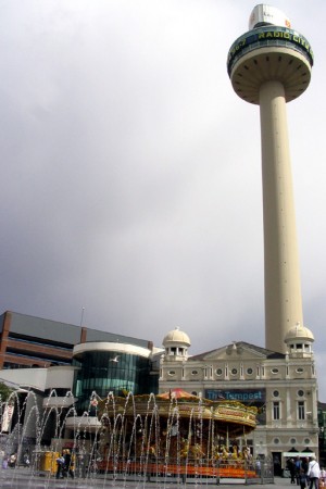 Radio City Tower rising above Williamson Square