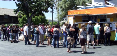 The line forms for The Grilled Cheese Truck