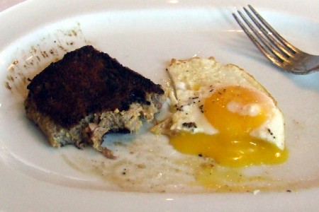 The remainder of the scrapple at The Filling Station