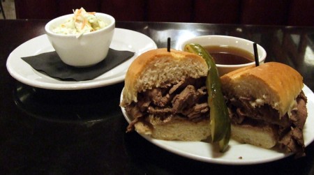 French dip sandwich and Coles slaw at Coles French dip sandwich and Coles slaw at Coles