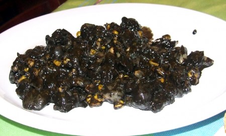 Dark, rich huitlacoche prior to cooking