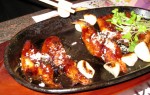 Eel with dancing bonito flakes