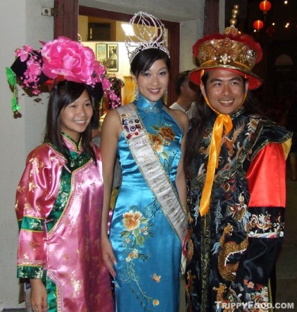 Miss Chinatown sandwiched between two other celebrants