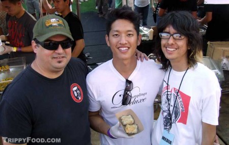 Chuy Tovar (Arandas Imports), Alex Chu (Dim Sum Truck) and Javier Cabral (Teenage Glutster)