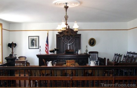 The county courtroom inside the Whaley House