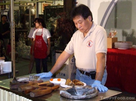 Ken Chan of Phoenix Bakery explains the mooncake proces