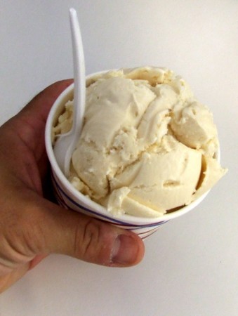 Soy sauce ice cream, sweet, slightly salty and delicious