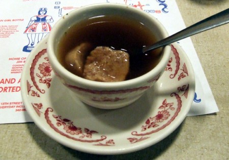 Liver dumpling soup (polevka z jatrove knedlicky)