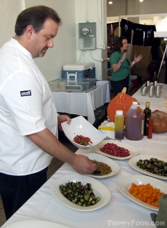 Chef Joseph Gillard of Napa Valley Grille makes a fall salad