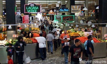 Center aisle of Grand Central Market