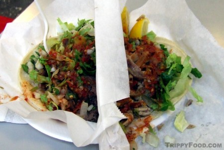 Lengua on the left, hog maw on the right