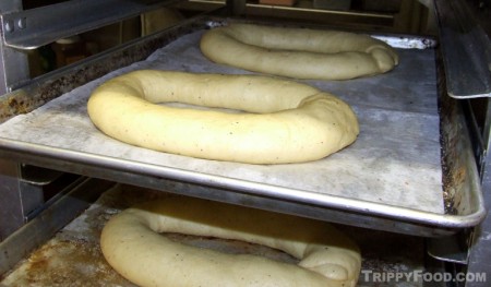 The unbaked rings rising before decorating