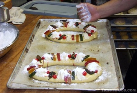 Adding the powdered sugar as the finishing touch