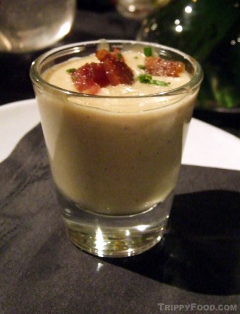 Raise your glass - of potato bacon soup