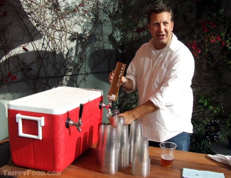 Rich Marcello of Strand Brewing pours 24th Street Pale Ale