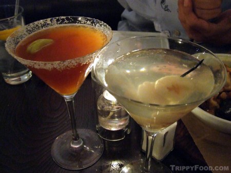 The bizarre pepperoncini martini and sweet lychee martini