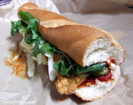 Fried catfish banh mi at The Spice Table