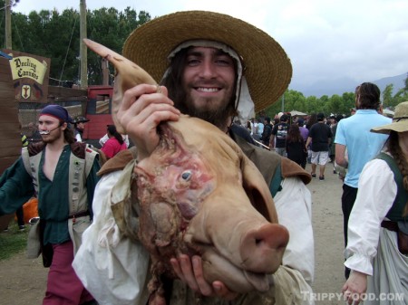 A village monger demonstrates how it does not come fresher