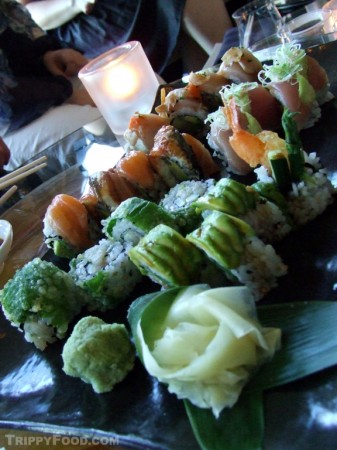 A variety of hand-rolled sushi