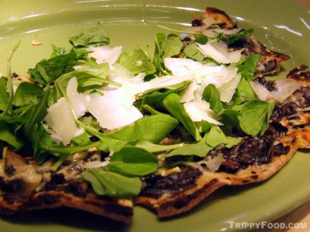 Astoundingly flavorful wild mushroom pizza