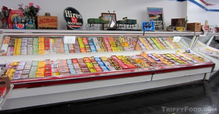 Hard-to-find candy in the produce case