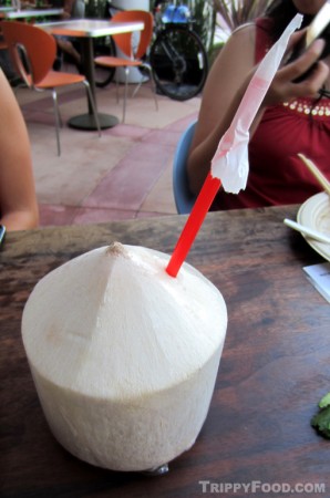 Fresh young coconut (a drink, not an 80s band)
